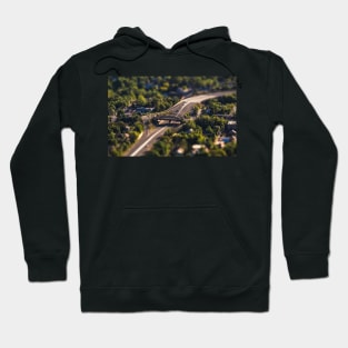 Highway With Tilt Shift Effect Applied Hoodie